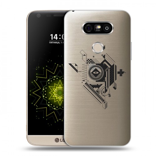 Полупрозрачный дизайнерский пластиковый чехол для LG G5 Абстракции 3