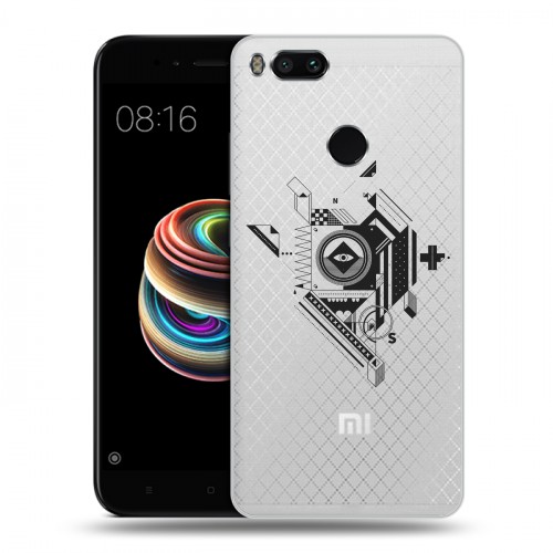 Полупрозрачный дизайнерский пластиковый чехол для Xiaomi Mi5X Абстракции 3