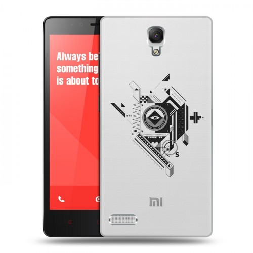 Полупрозрачный дизайнерский пластиковый чехол для Xiaomi RedMi Note Абстракции 3