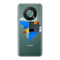 Полупрозрачный дизайнерский пластиковый чехол для Huawei Nova Y90 Абстракции 3