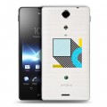 Полупрозрачный дизайнерский пластиковый чехол для Sony Xperia TX Абстракции 3