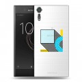 Полупрозрачный дизайнерский пластиковый чехол для Sony Xperia XZs Абстракции 3