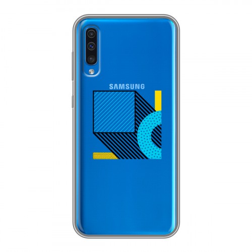 Полупрозрачный дизайнерский пластиковый чехол для Samsung Galaxy A50 Абстракции 3