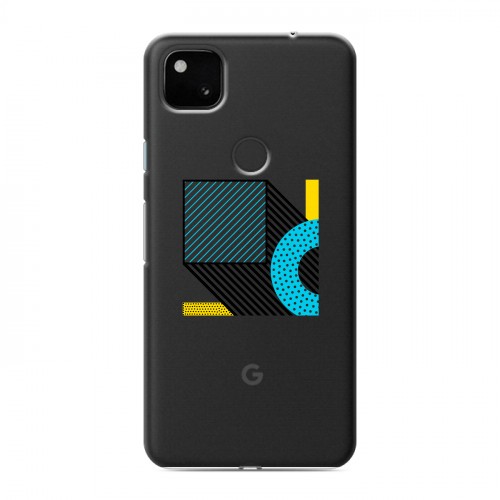 Полупрозрачный дизайнерский пластиковый чехол для Google Pixel 4a Абстракции 3