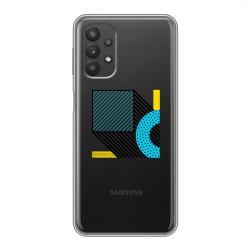 Полупрозрачный дизайнерский пластиковый чехол для Samsung Galaxy A32 Абстракции 3