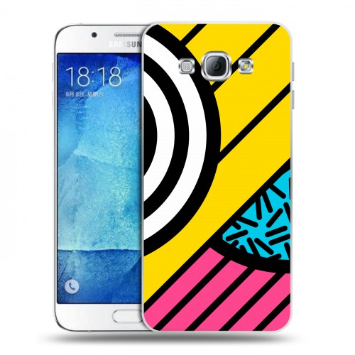 Дизайнерский пластиковый чехол для Samsung Galaxy A8 Абстракции 3