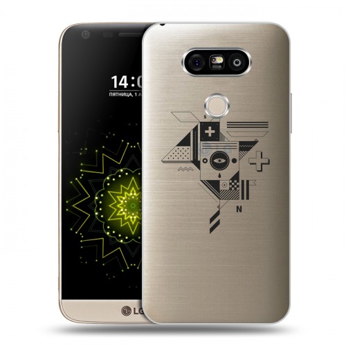 Полупрозрачный дизайнерский пластиковый чехол для LG G5 Абстракции 3