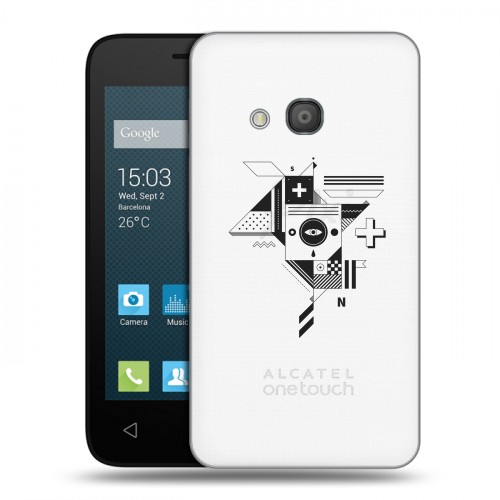 Полупрозрачный дизайнерский силиконовый чехол для Alcatel One Touch Pixi 4 (4) Абстракции 3