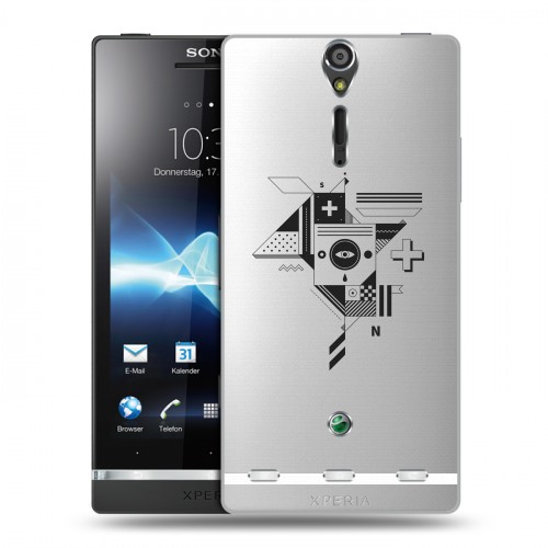 Полупрозрачный дизайнерский пластиковый чехол для Sony Xperia S Абстракции 3