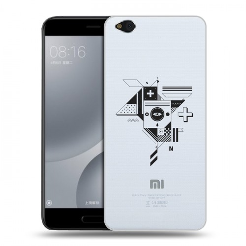 Полупрозрачный дизайнерский пластиковый чехол для Xiaomi Mi5C Абстракции 3