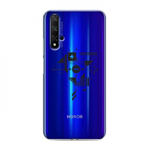 Полупрозрачный дизайнерский силиконовый чехол для Huawei Honor 20 Абстракции 3