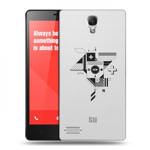 Полупрозрачный дизайнерский пластиковый чехол для Xiaomi RedMi Note Абстракции 3