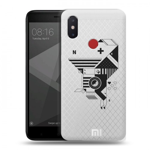 Полупрозрачный дизайнерский силиконовый чехол для Xiaomi Mi8 SE Абстракции 3