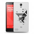 Полупрозрачный дизайнерский пластиковый чехол для Xiaomi RedMi Note Абстракции 3