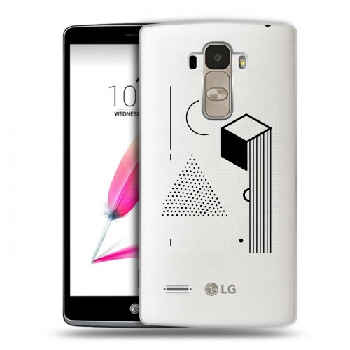 Полупрозрачный дизайнерский пластиковый чехол для LG G4 Stylus Абстракции 1