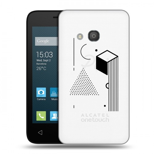 Полупрозрачный дизайнерский пластиковый чехол для Alcatel One Touch Pixi 4 (4) Абстракции 1