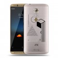 Полупрозрачный дизайнерский пластиковый чехол для ZTE Axon 7 Абстракции 1