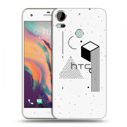 Полупрозрачный дизайнерский пластиковый чехол для HTC Desire 10 Pro Абстракции 1