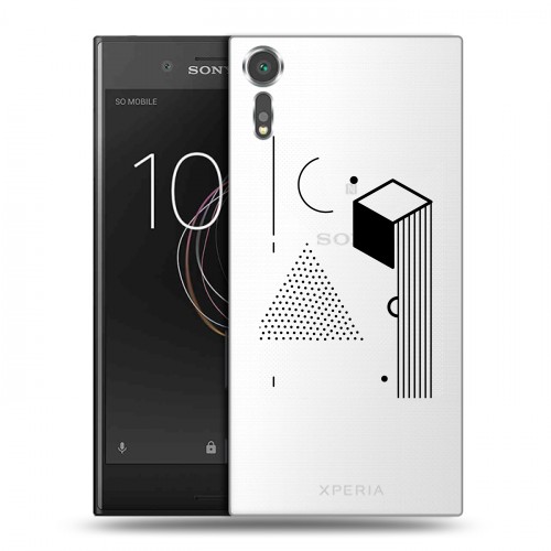 Полупрозрачный дизайнерский пластиковый чехол для Sony Xperia XZs Абстракции 1