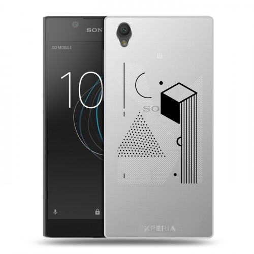 Полупрозрачный дизайнерский пластиковый чехол для Sony Xperia L1 Абстракции 1