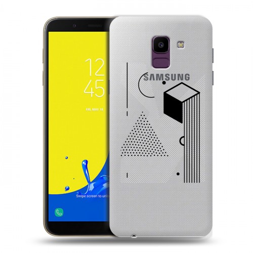 Полупрозрачный дизайнерский пластиковый чехол для Samsung Galaxy J6 Абстракции 1
