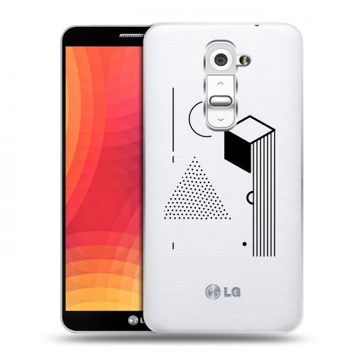 Полупрозрачный дизайнерский пластиковый чехол для LG Optimus G2 Абстракции 1