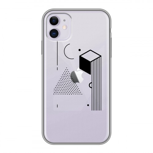 Полупрозрачный дизайнерский пластиковый чехол для Iphone 11 Абстракции 1