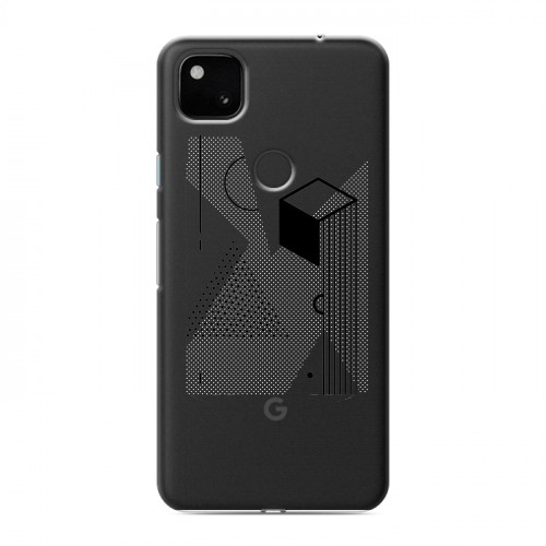 Полупрозрачный дизайнерский пластиковый чехол для Google Pixel 4a Абстракции 1