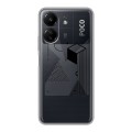 Полупрозрачный дизайнерский силиконовый чехол для Xiaomi Poco C65 Абстракции 1