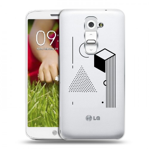Полупрозрачный дизайнерский пластиковый чехол для LG Optimus G2 mini Абстракции 1
