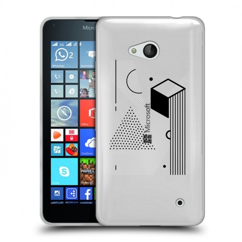 Полупрозрачный дизайнерский силиконовый чехол для Microsoft Lumia 640 Абстракции 1