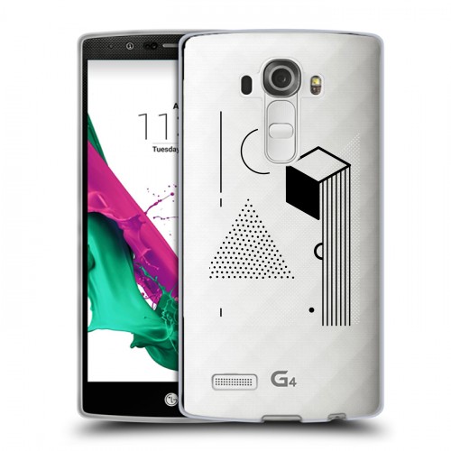 Полупрозрачный дизайнерский пластиковый чехол для LG G4 Абстракции 1
