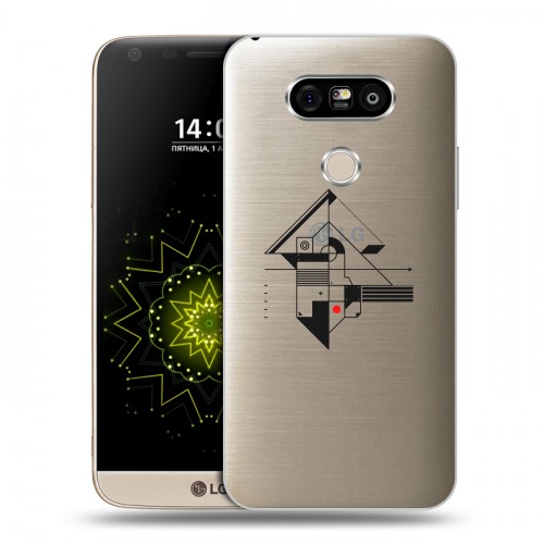 Полупрозрачный дизайнерский пластиковый чехол для LG G5 Абстракции