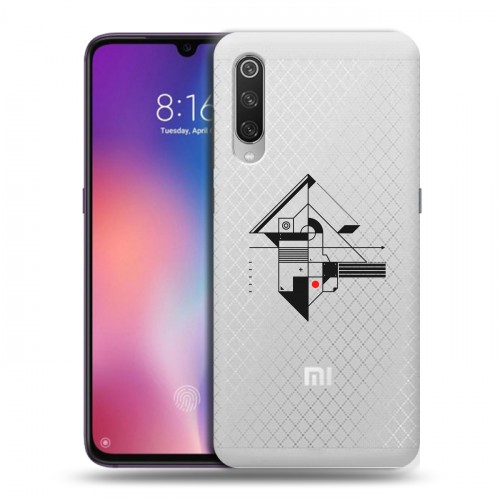 Полупрозрачный дизайнерский силиконовый с усиленными углами чехол для Xiaomi Mi9 Абстракции