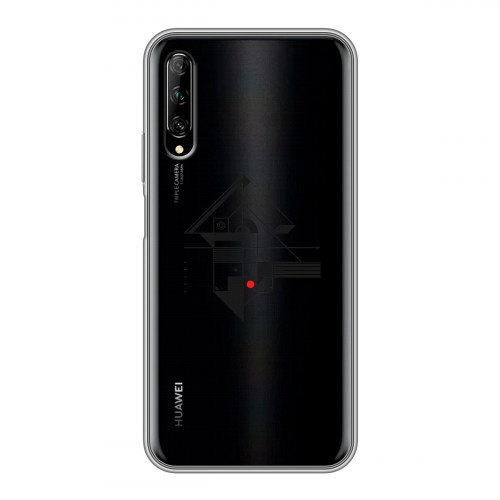 Полупрозрачный дизайнерский силиконовый чехол для Huawei Y9s Абстракции