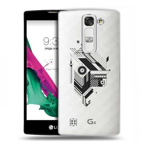 Полупрозрачный дизайнерский пластиковый чехол для LG G4c Абстракции 3