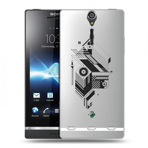 Полупрозрачный дизайнерский пластиковый чехол для Sony Xperia S Абстракции 3