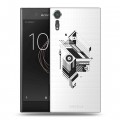 Полупрозрачный дизайнерский пластиковый чехол для Sony Xperia XZs Абстракции 3