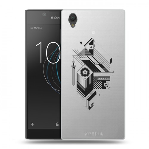 Полупрозрачный дизайнерский пластиковый чехол для Sony Xperia L1 Абстракции 3