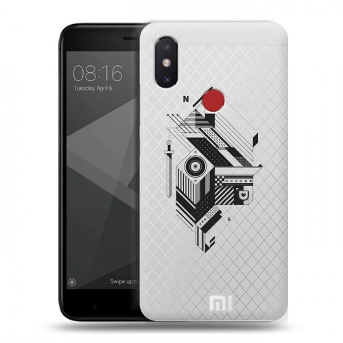 Полупрозрачный дизайнерский силиконовый чехол для Xiaomi Mi8 SE Абстракции 3