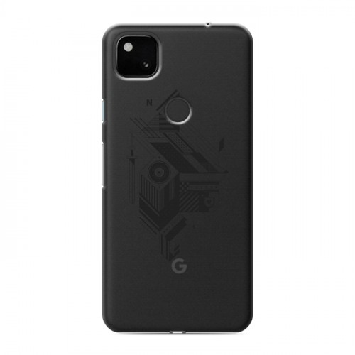 Полупрозрачный дизайнерский пластиковый чехол для Google Pixel 4a Абстракции 3