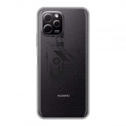 Полупрозрачный дизайнерский пластиковый чехол для Huawei Nova Y61 Абстракции 3