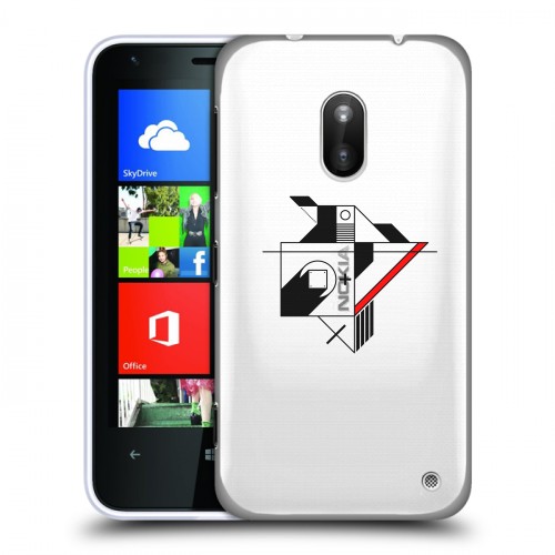 Полупрозрачный дизайнерский пластиковый чехол для Nokia Lumia 620 Абстракции 3
