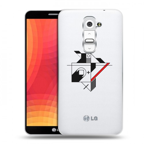 Полупрозрачный дизайнерский пластиковый чехол для LG Optimus G2 Абстракции 3