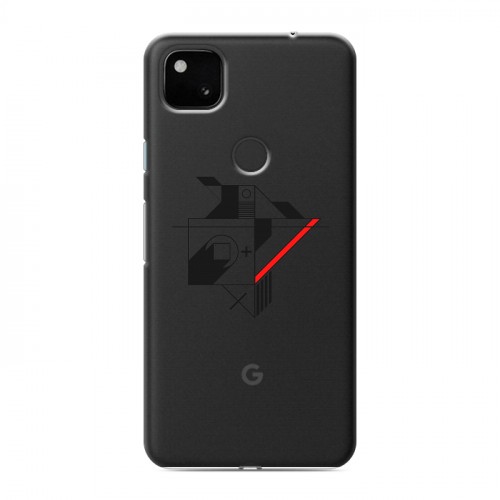 Полупрозрачный дизайнерский пластиковый чехол для Google Pixel 4a Абстракции 3