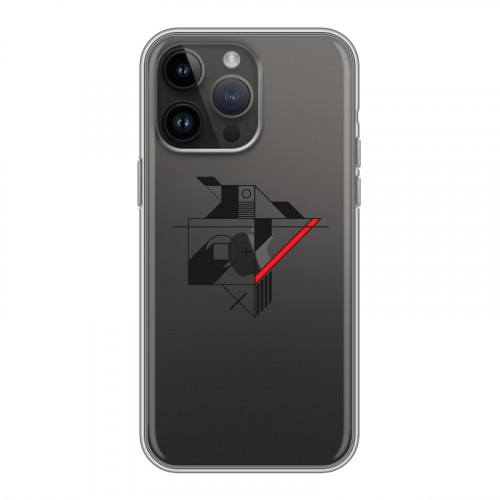Полупрозрачный дизайнерский силиконовый с усиленными углами чехол для Iphone 14 Pro Max Абстракции 3