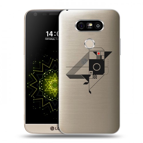 Полупрозрачный дизайнерский пластиковый чехол для LG G5 Абстракции 3