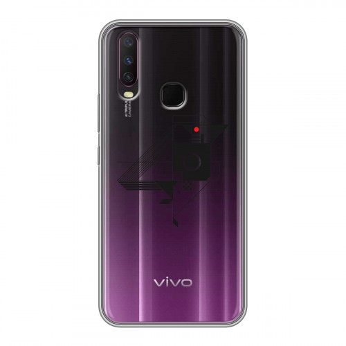 Полупрозрачный дизайнерский силиконовый с усиленными углами чехол для Vivo Y17 Абстракции 3