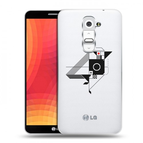 Полупрозрачный дизайнерский силиконовый чехол для LG Optimus G2 Абстракции 3