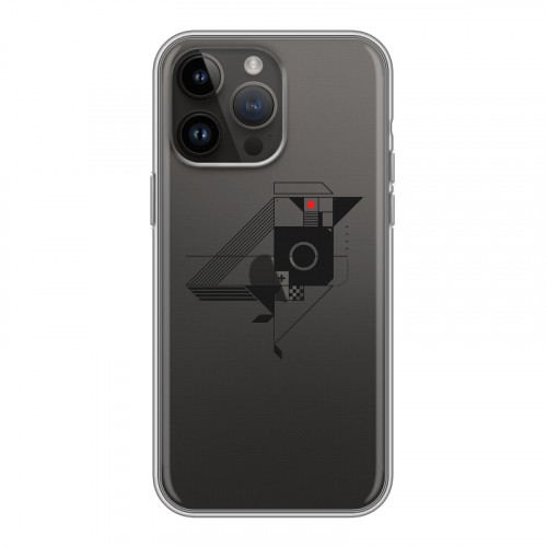 Полупрозрачный дизайнерский силиконовый с усиленными углами чехол для Iphone 14 Pro Max Абстракции 3